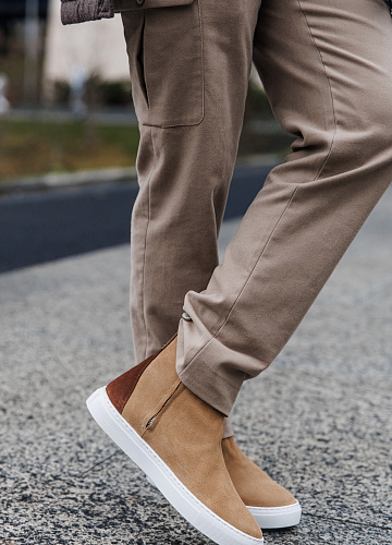 Обувь "Chelsea sport suede camel"
