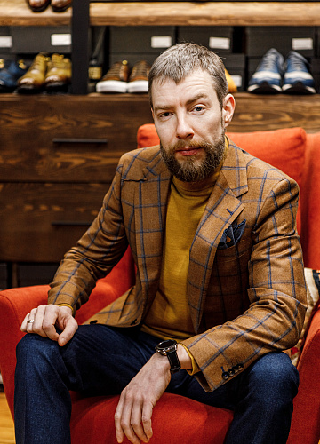 Пиджак “Mustard Windowpain”