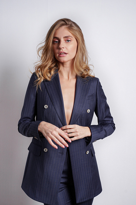 Костюм Double Breasted Blue Stripe