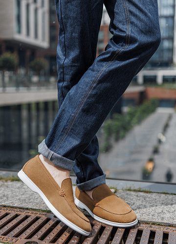 Обувь “Mustard suede loafers“